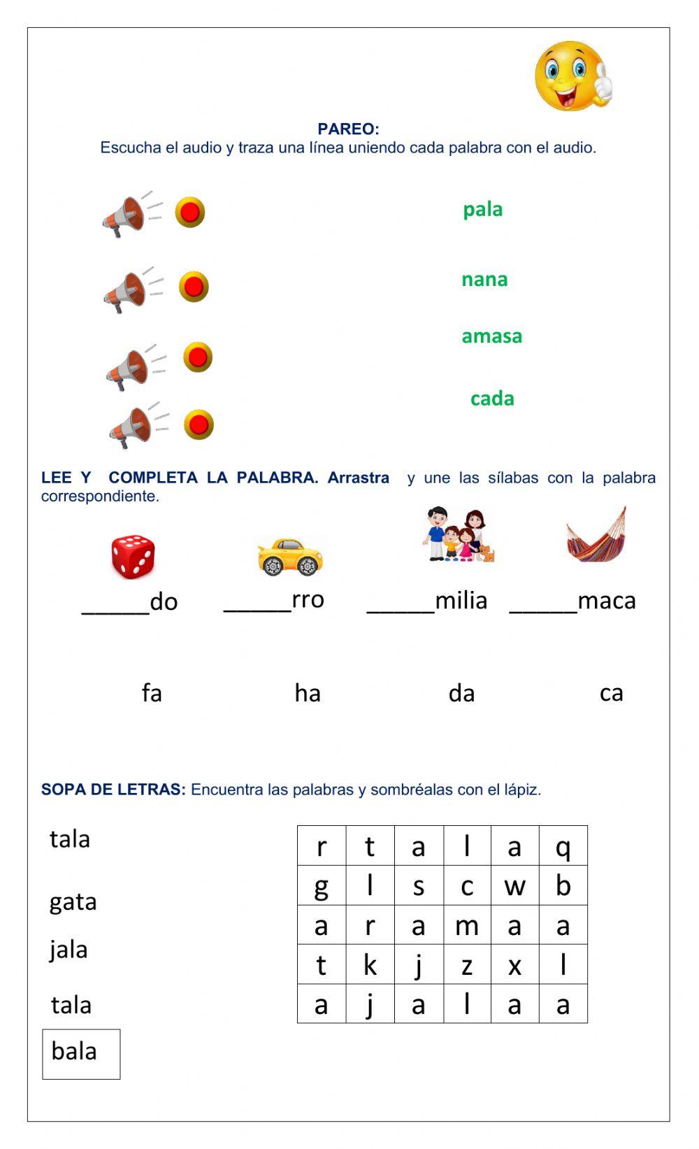 Taller con la  vocal a