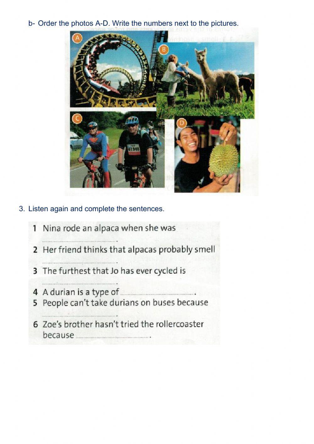 Sensations and experiences