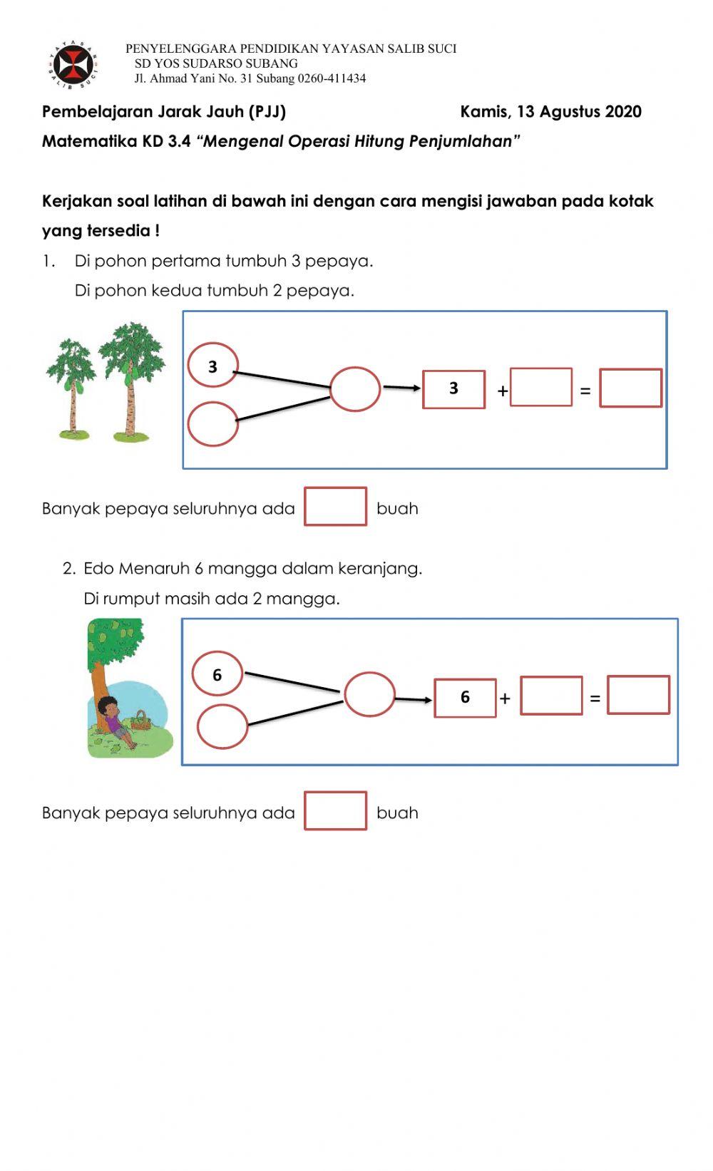 Operasi Hitung Penjumlahan