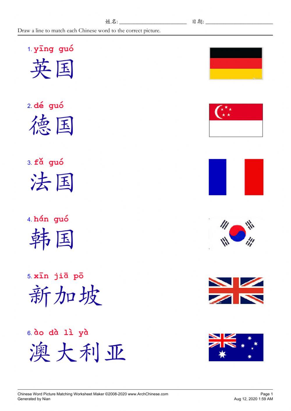 Counties and nationalities