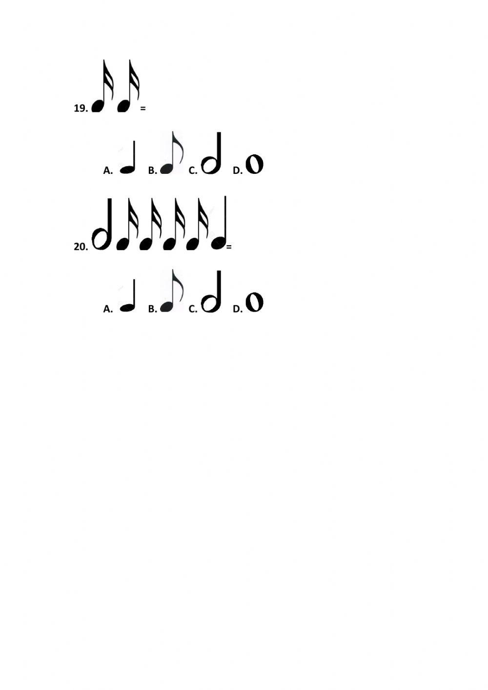 Free Music Worksheet Printables