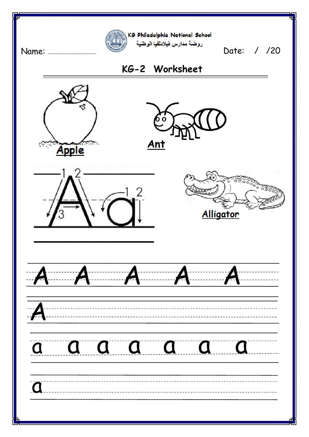 Writing letter Aa online exercise for | Live Worksheets