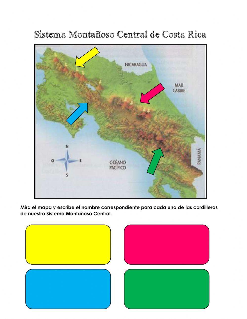 Sistema Montañoso Central de Costa Rica