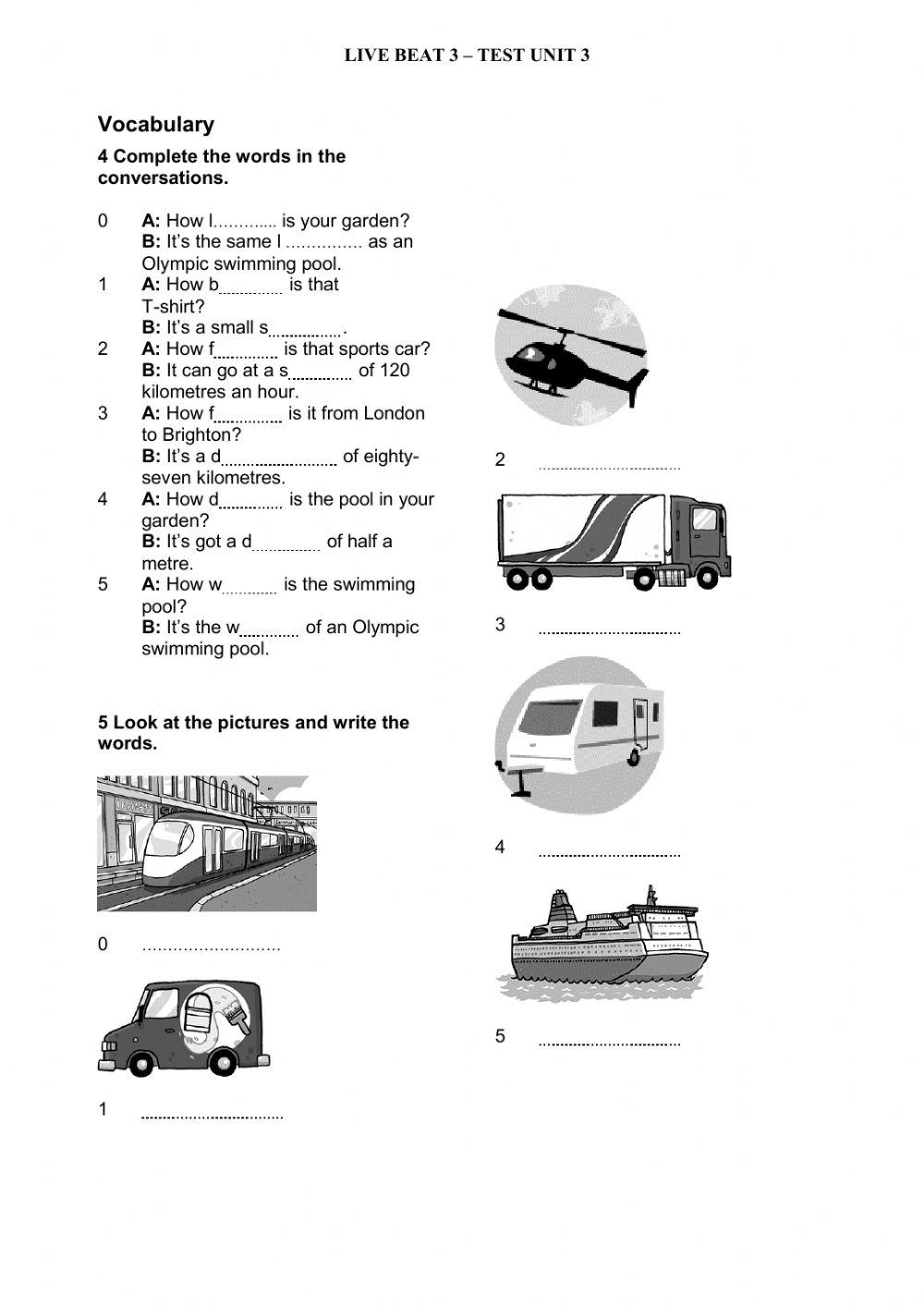 Test Junior 4 Unit 3