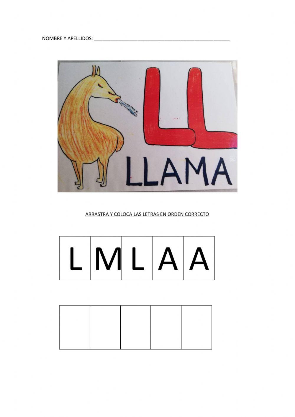 Letras llama