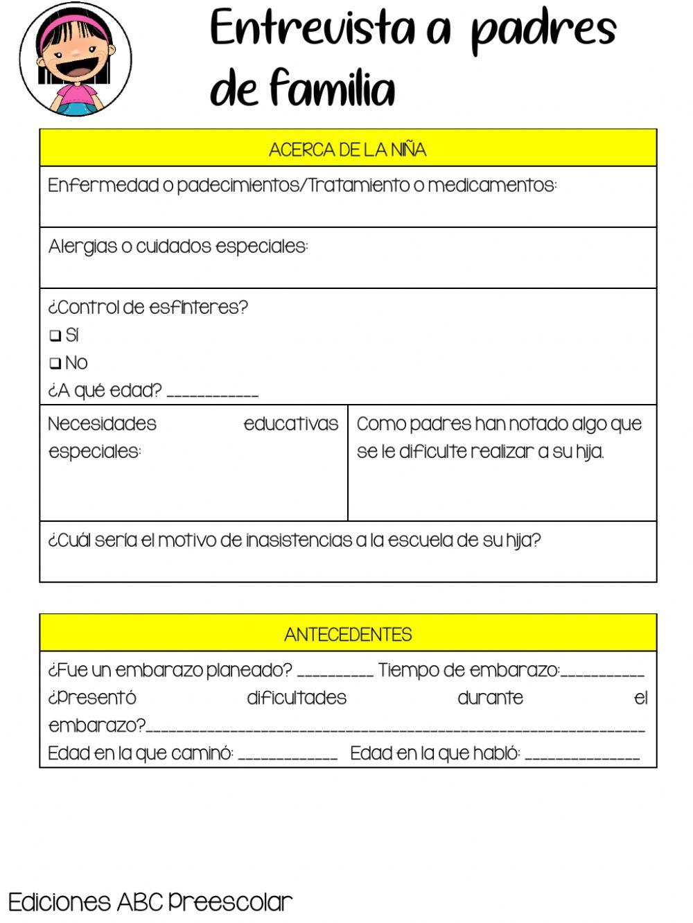 Entrevista a padres y alumno