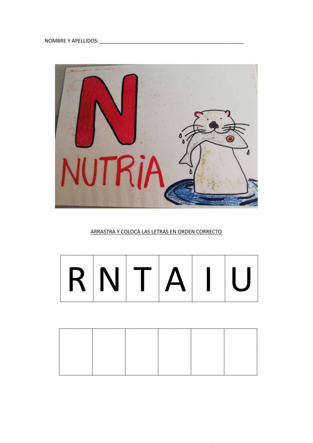 Letras nutria