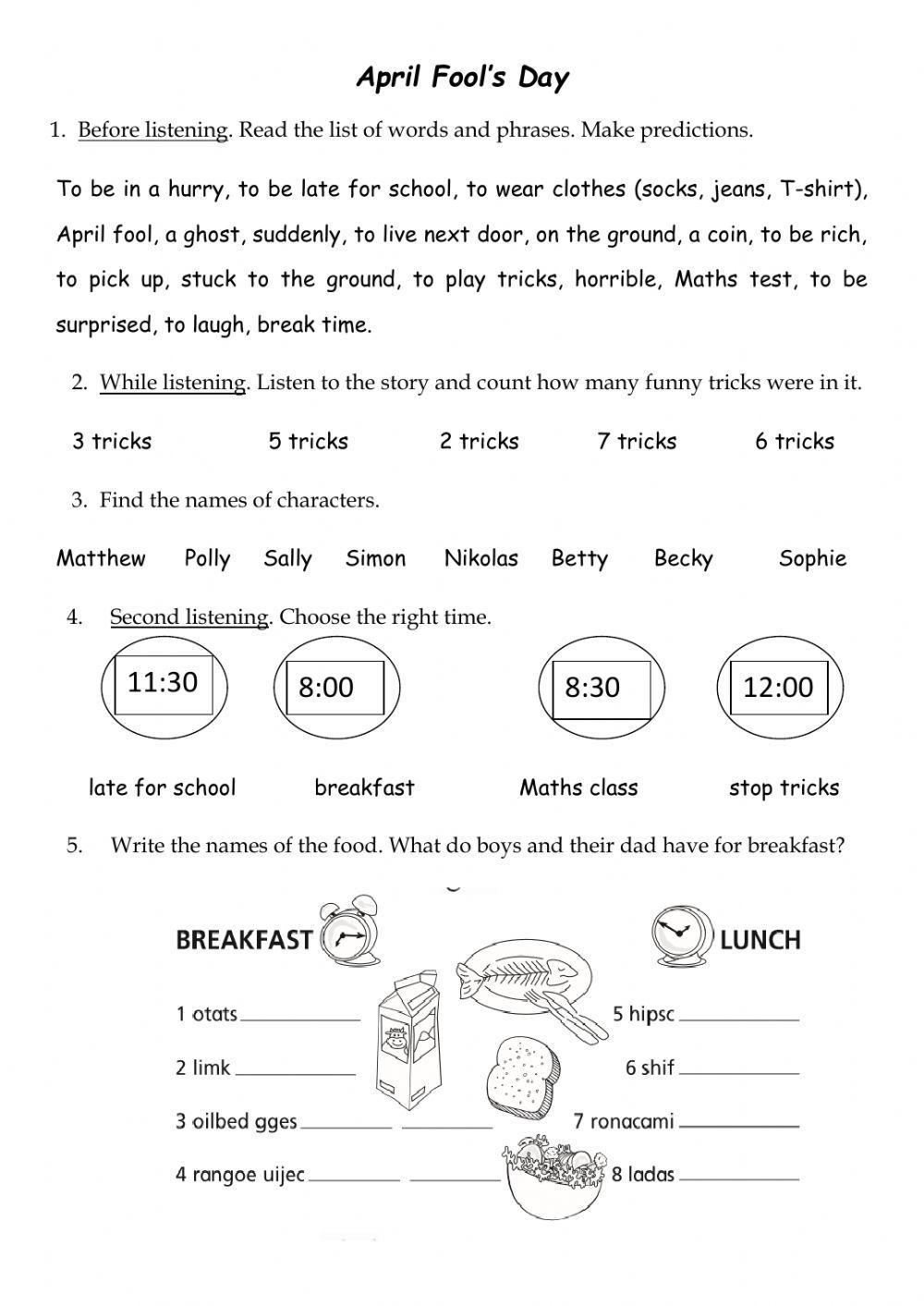 April Fool's Day (Listening)