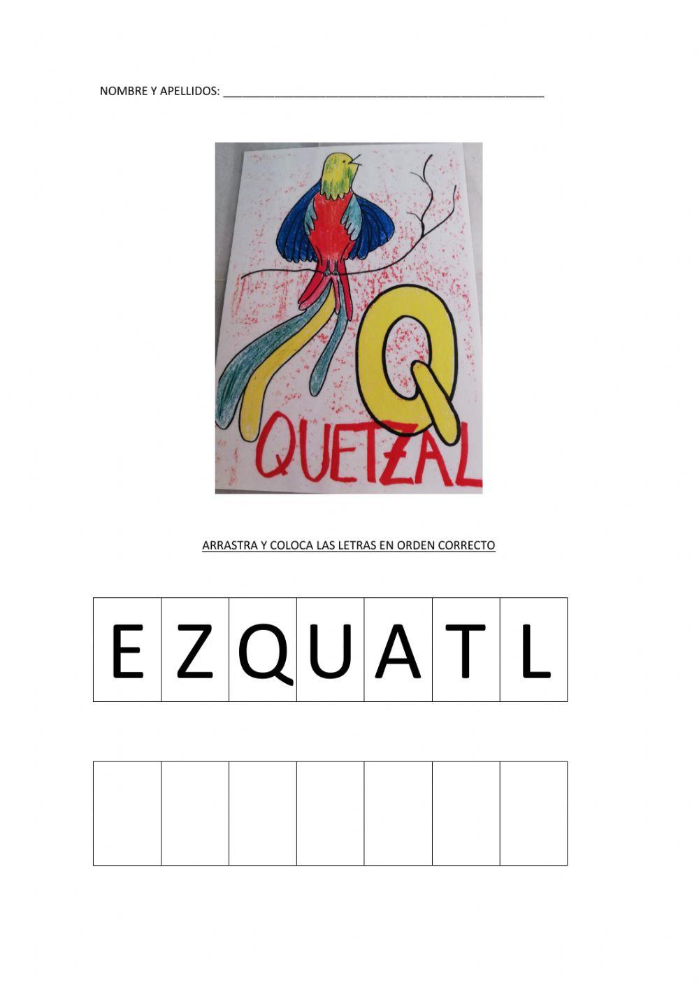 Letras quetzal