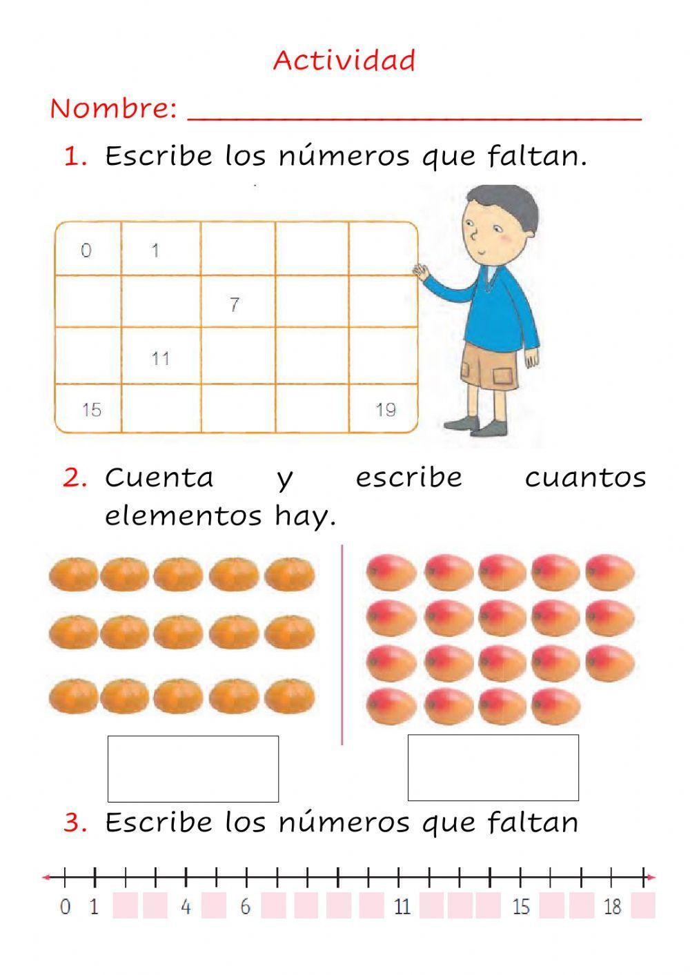 Números hasta el 19