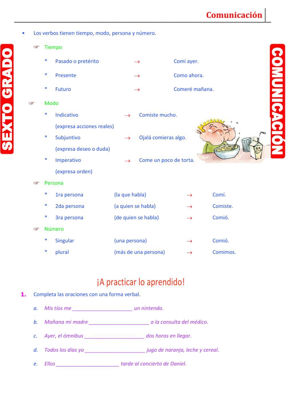 El Verbo y sus conjugaciones