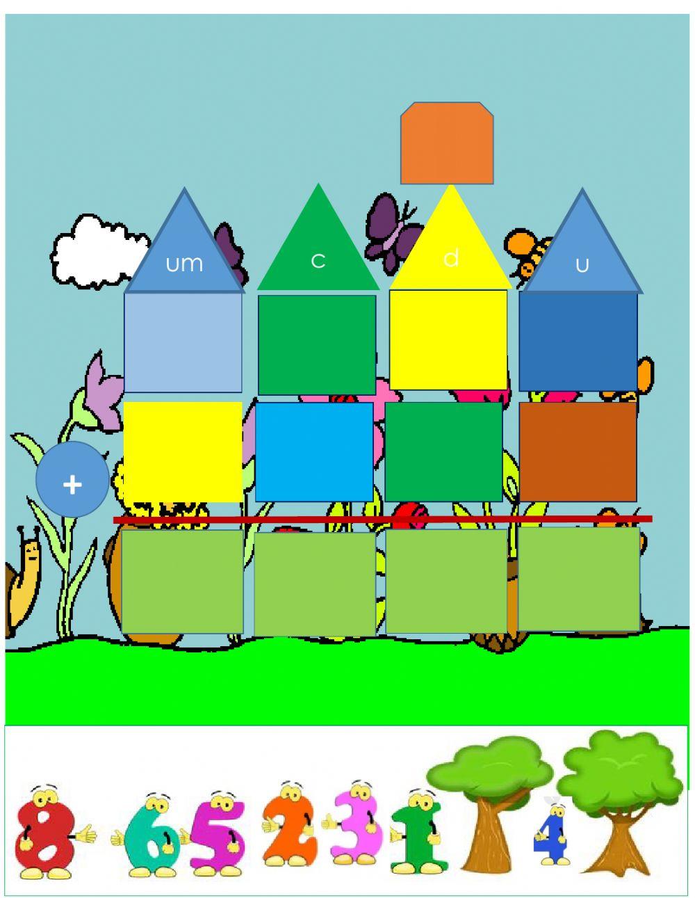 Suma llevando en caja de valores.