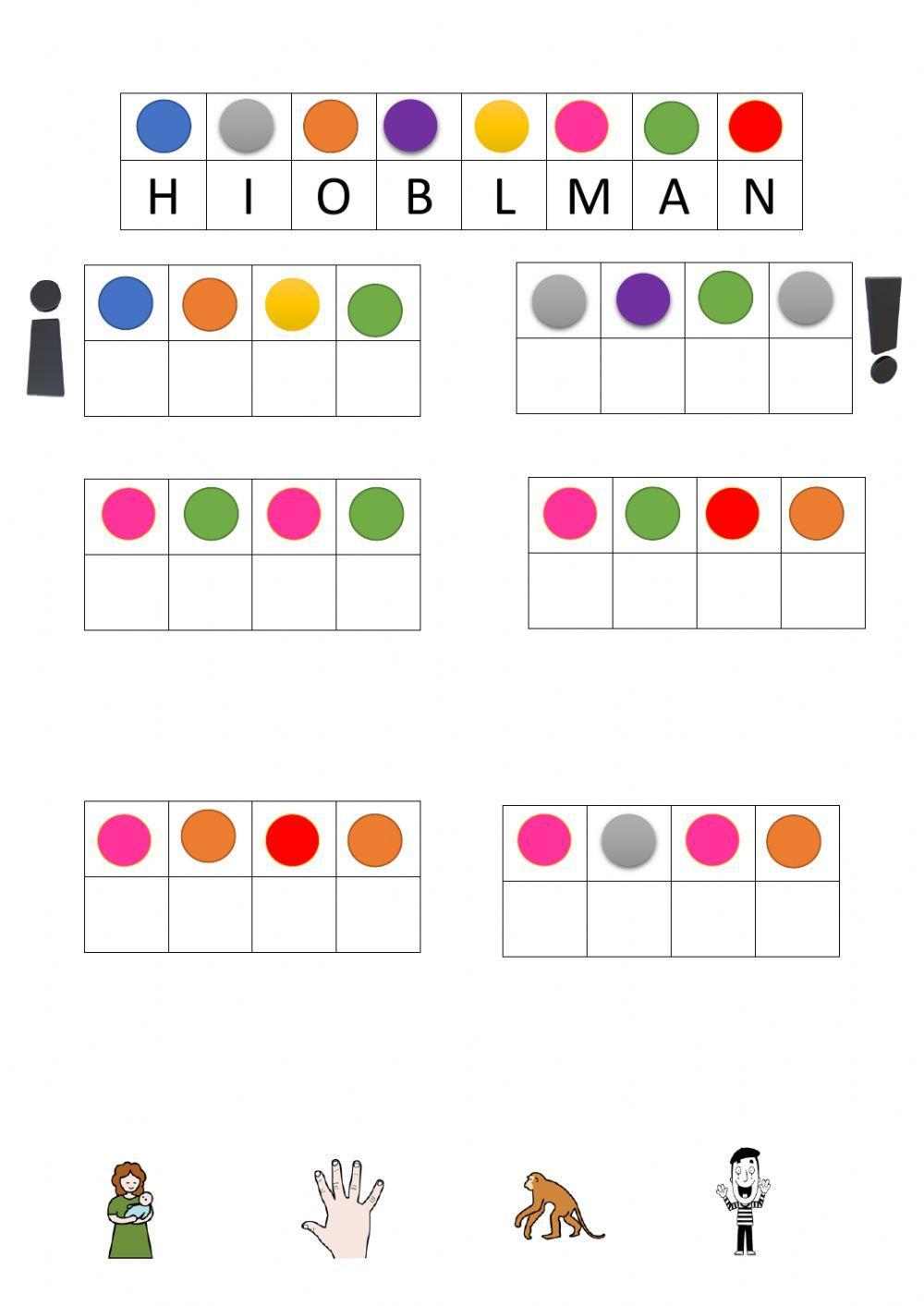 Asociar letra con color.