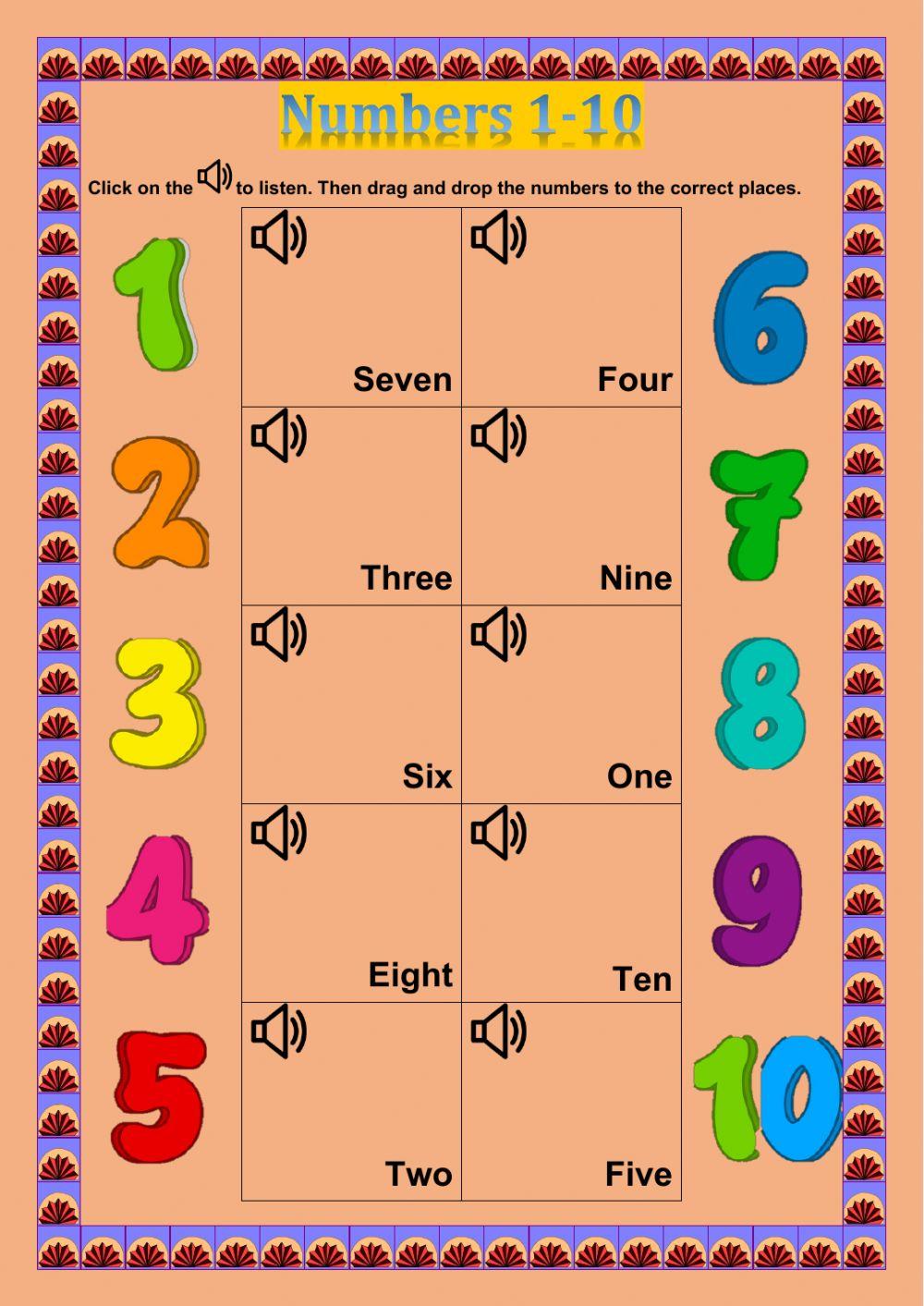 Numbers 1 - 10 Numbers 1 - 10