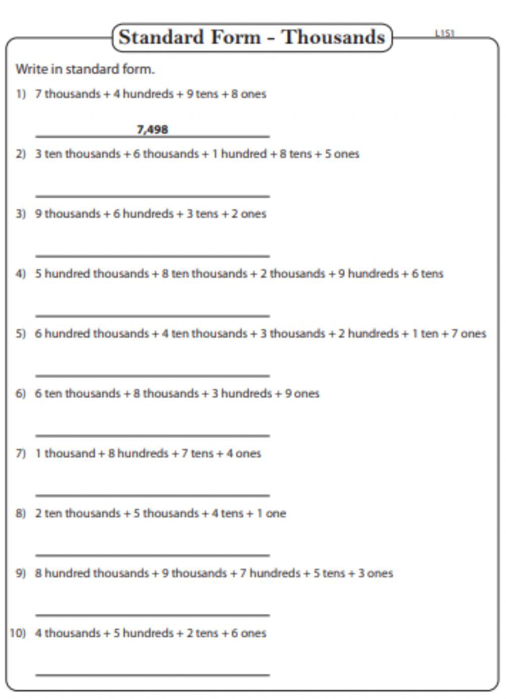 Math Homework worksheet | Live Worksheets