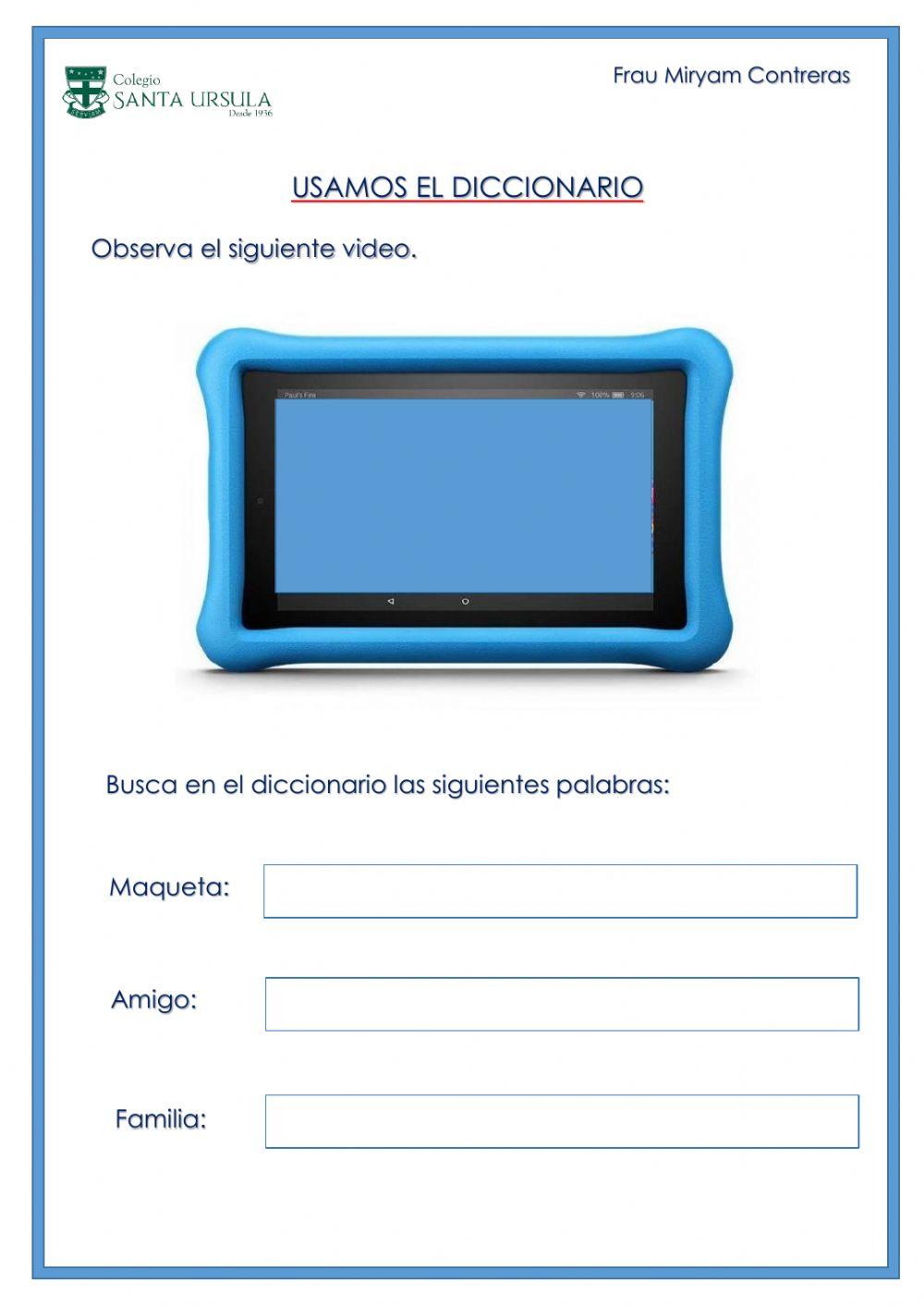 Buscar palabras en el diccionario