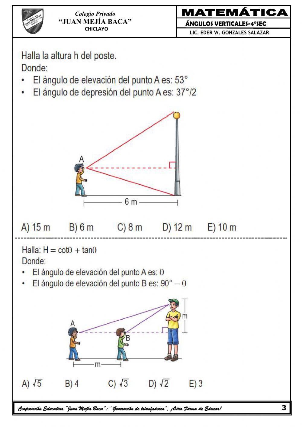 Ángulos verticales