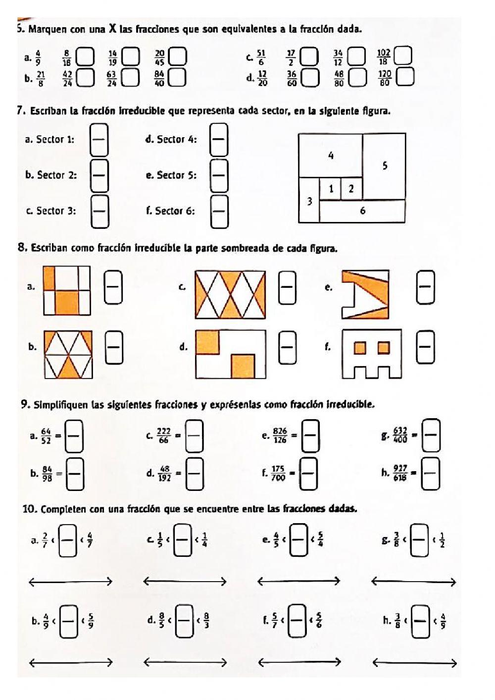 Fracciones Equivalentes