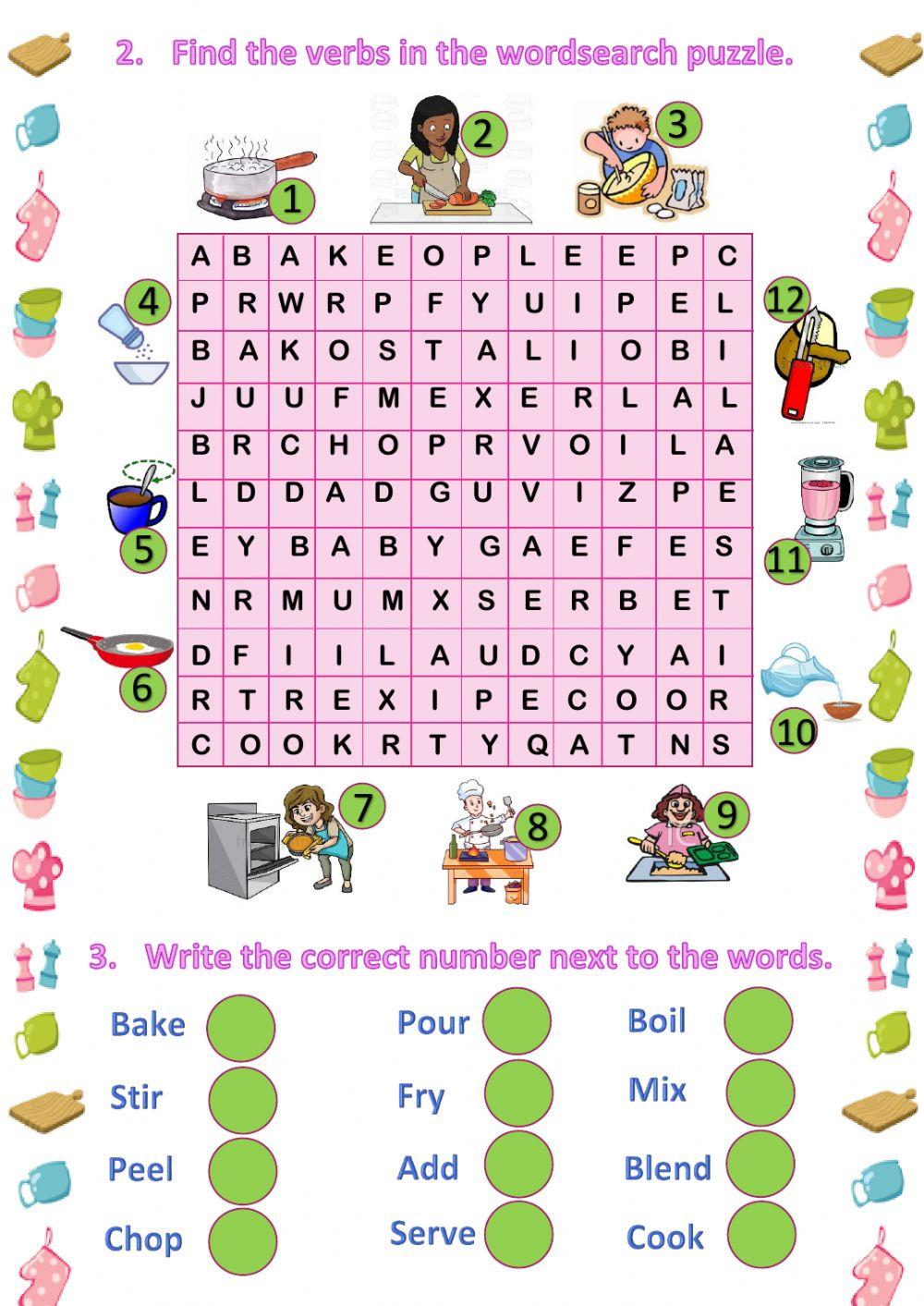 Verbs in the Kitchen