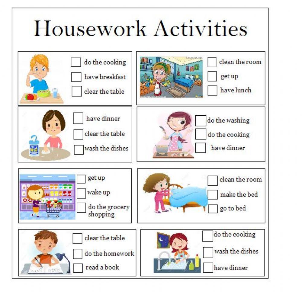 Homeworks activities