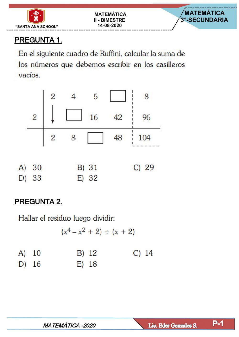 Division algebraica