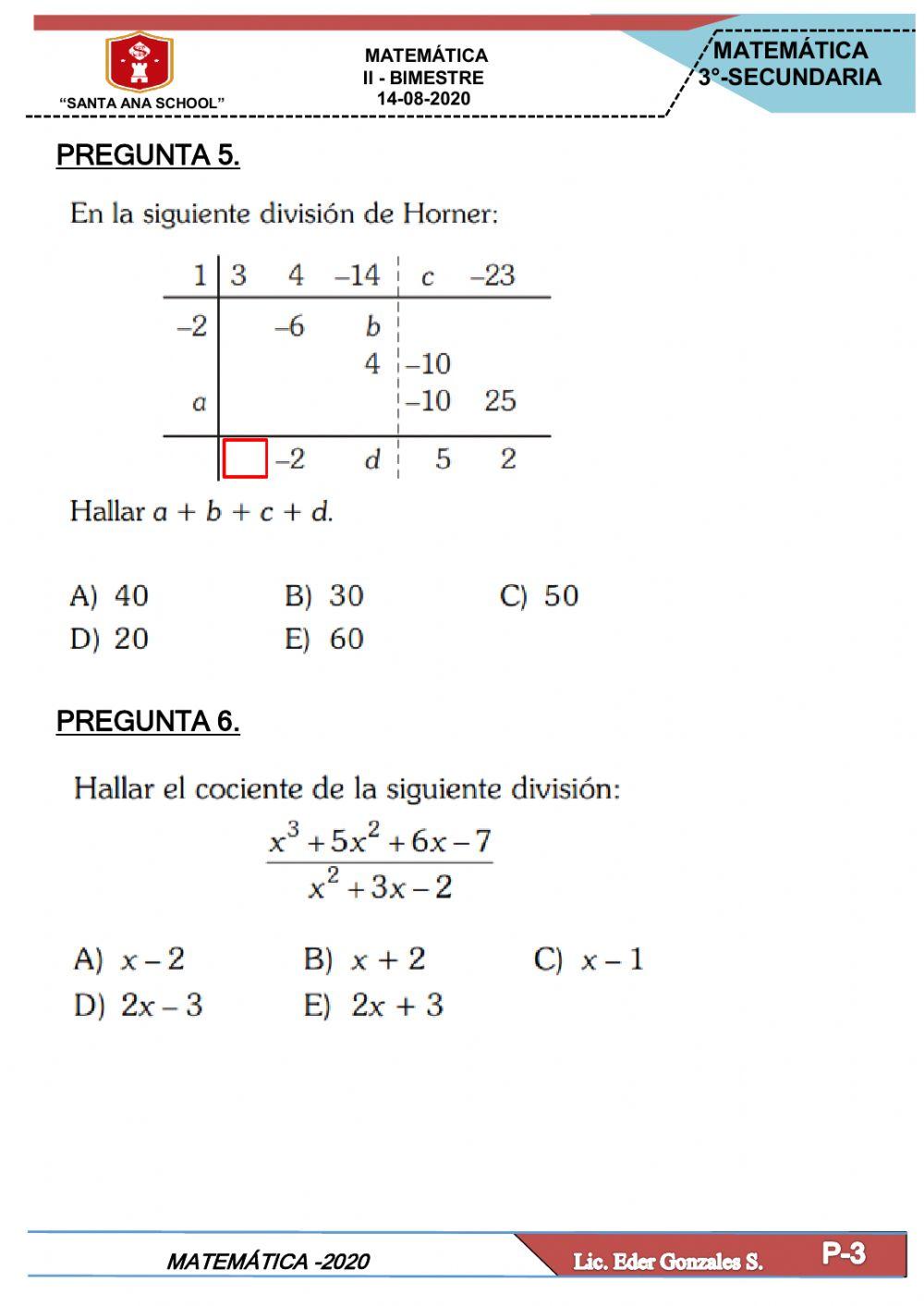 Division algebraica