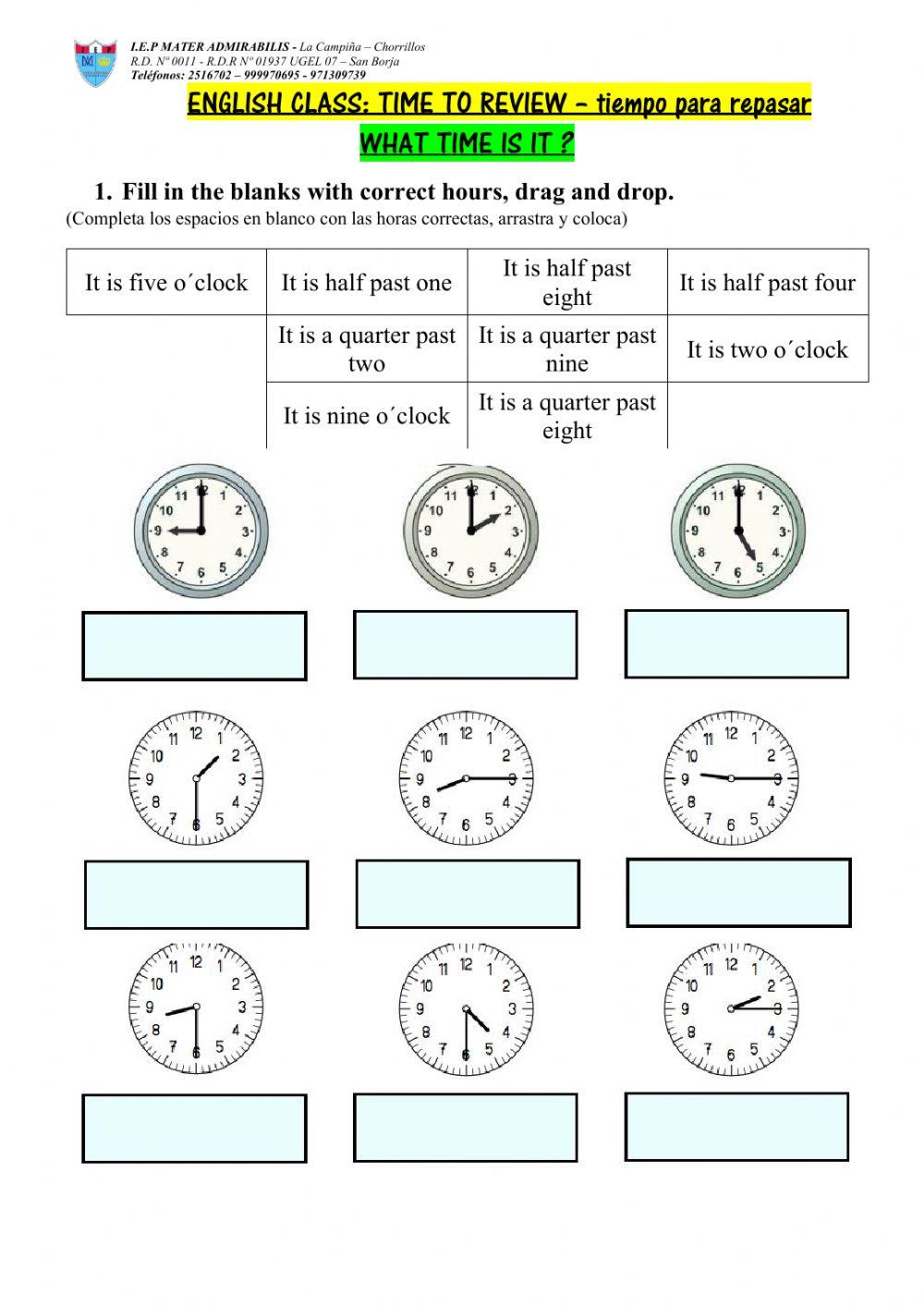 English-What time is it?