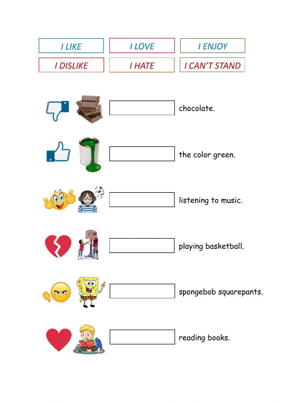 Expresing Preferences (likes and dislikes)