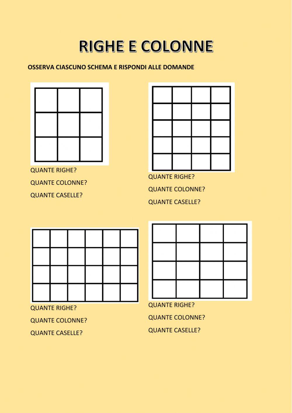 Righe e colonne 2