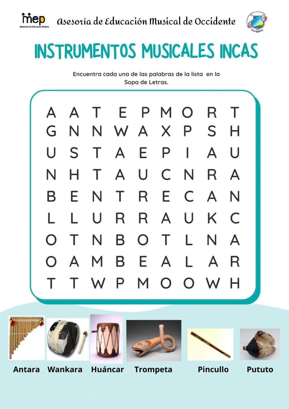 Instrumentos musicales Civilización Inca