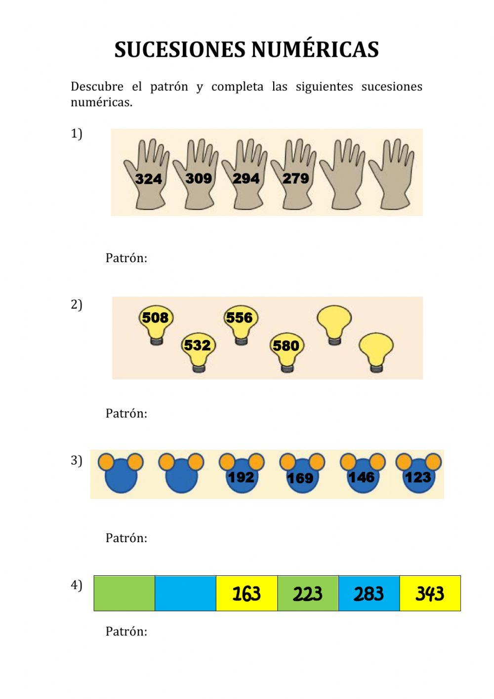 Suceciones Numéricas (suma y resta)