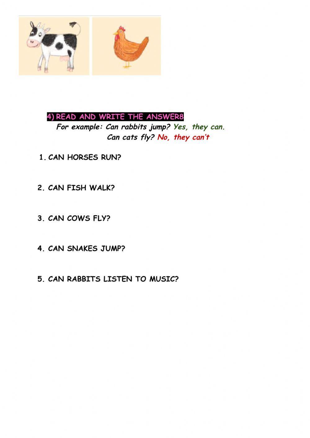 Animals -  Can-can't