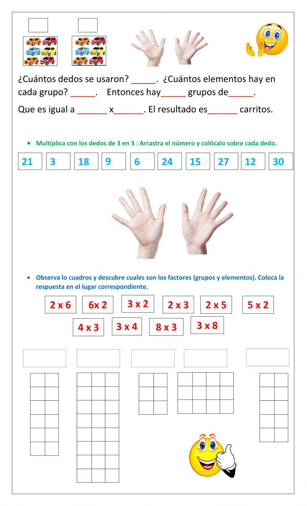 Multiplicación de 2 y 3