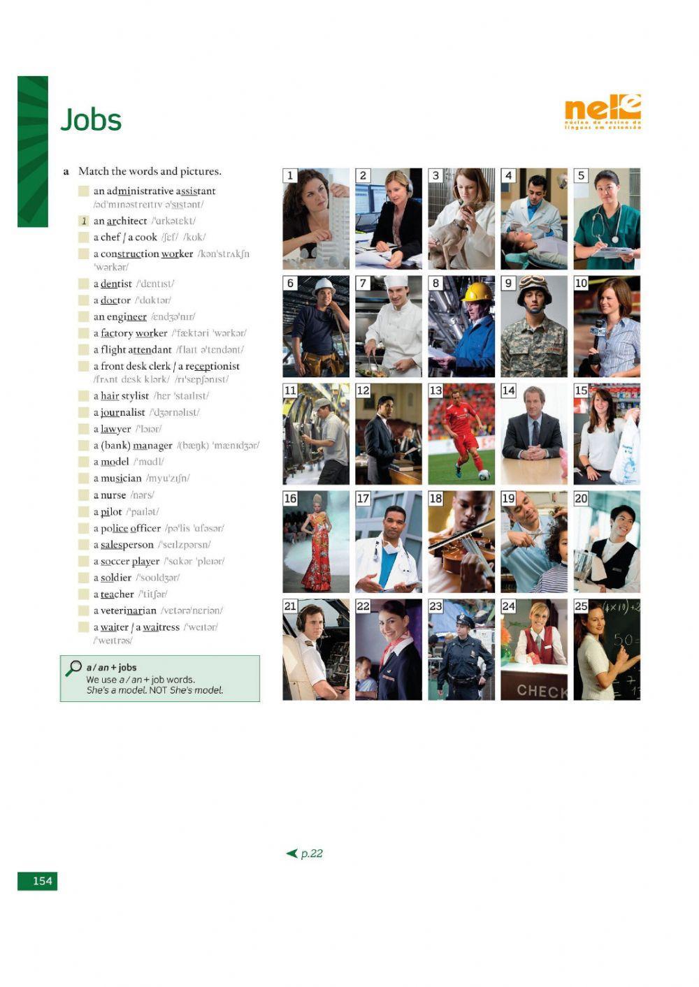 Countries, nationalities and jobs