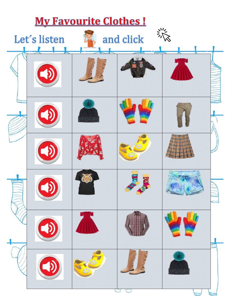 Listen and choose! worksheet | Live Worksheets
