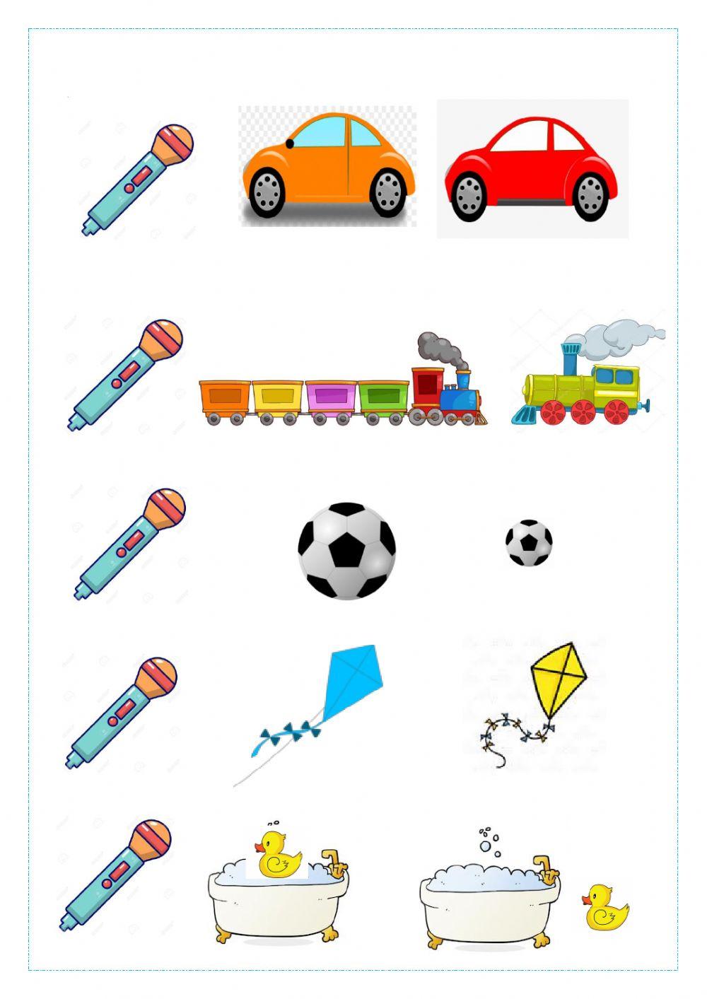Toys, prepositions and colors