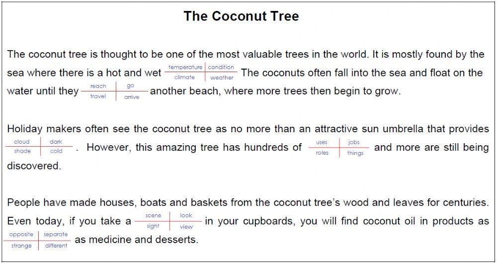 The Coconut Tree (Reading Act)