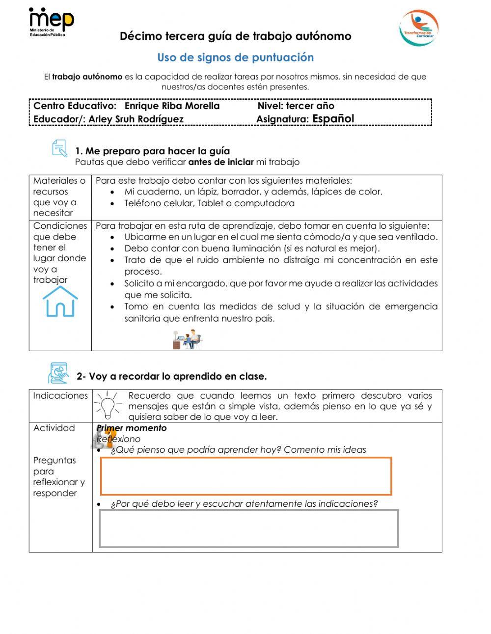 Signos de puntuación