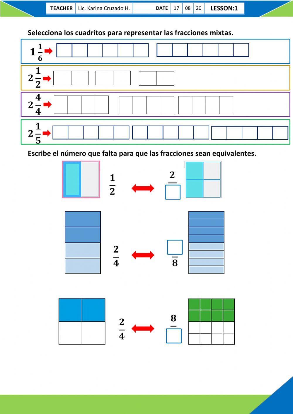 Clasificación de fracciones