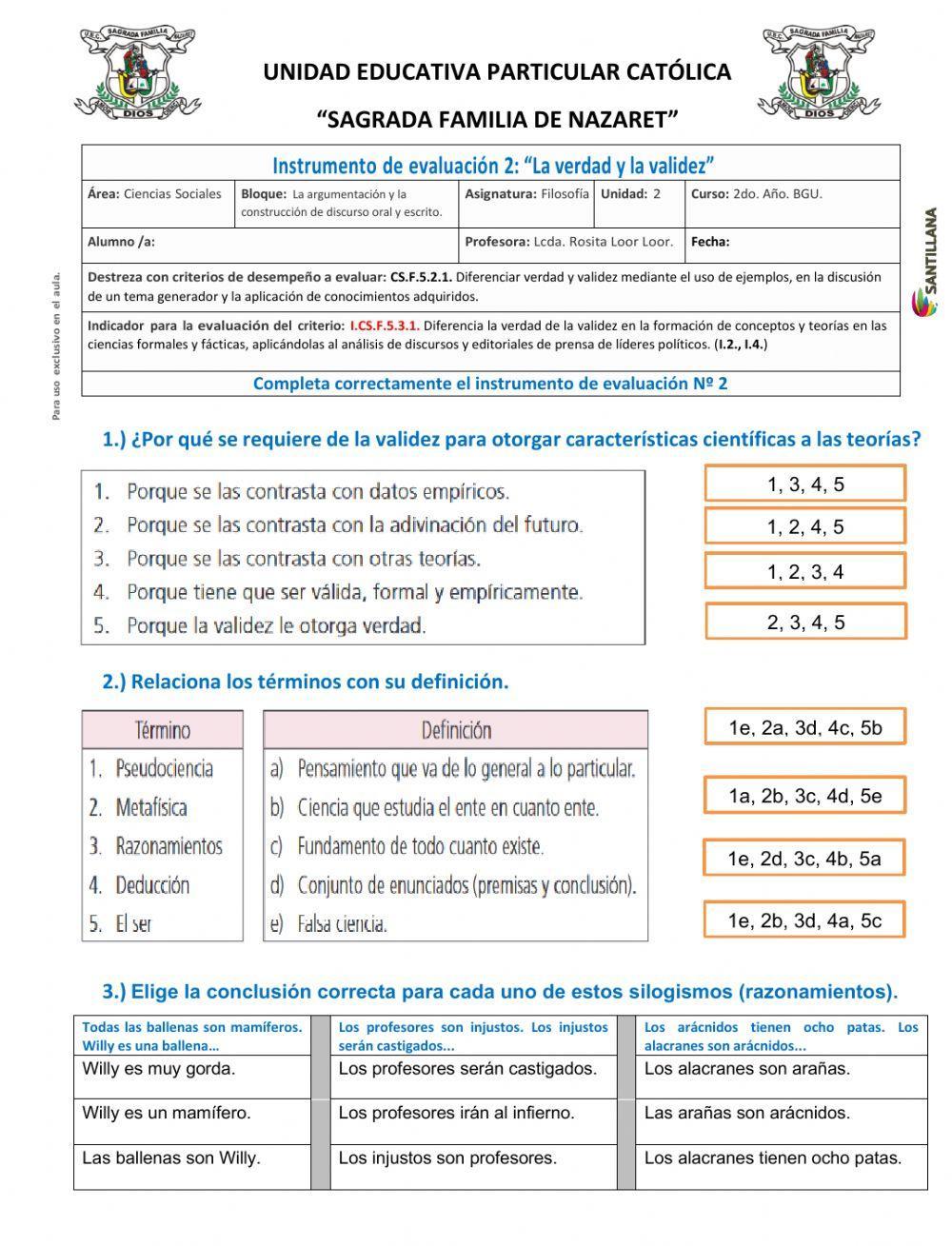 La verdad y la validez