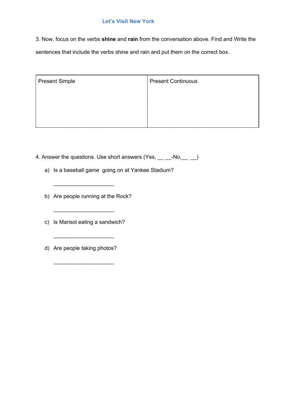 Let's visit New York