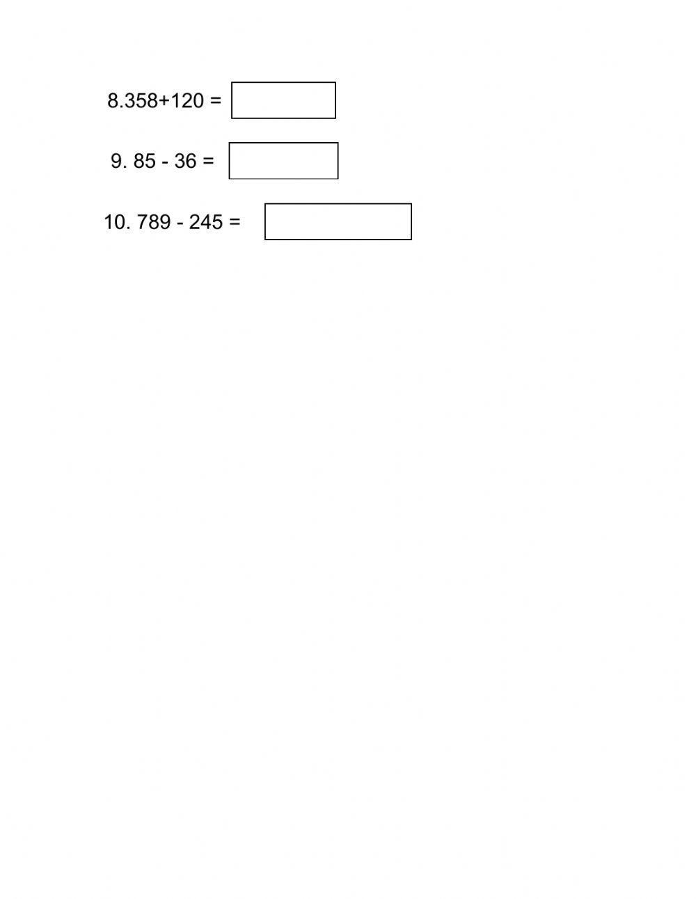 Math online exercise for Grade 2 | Live Worksheets