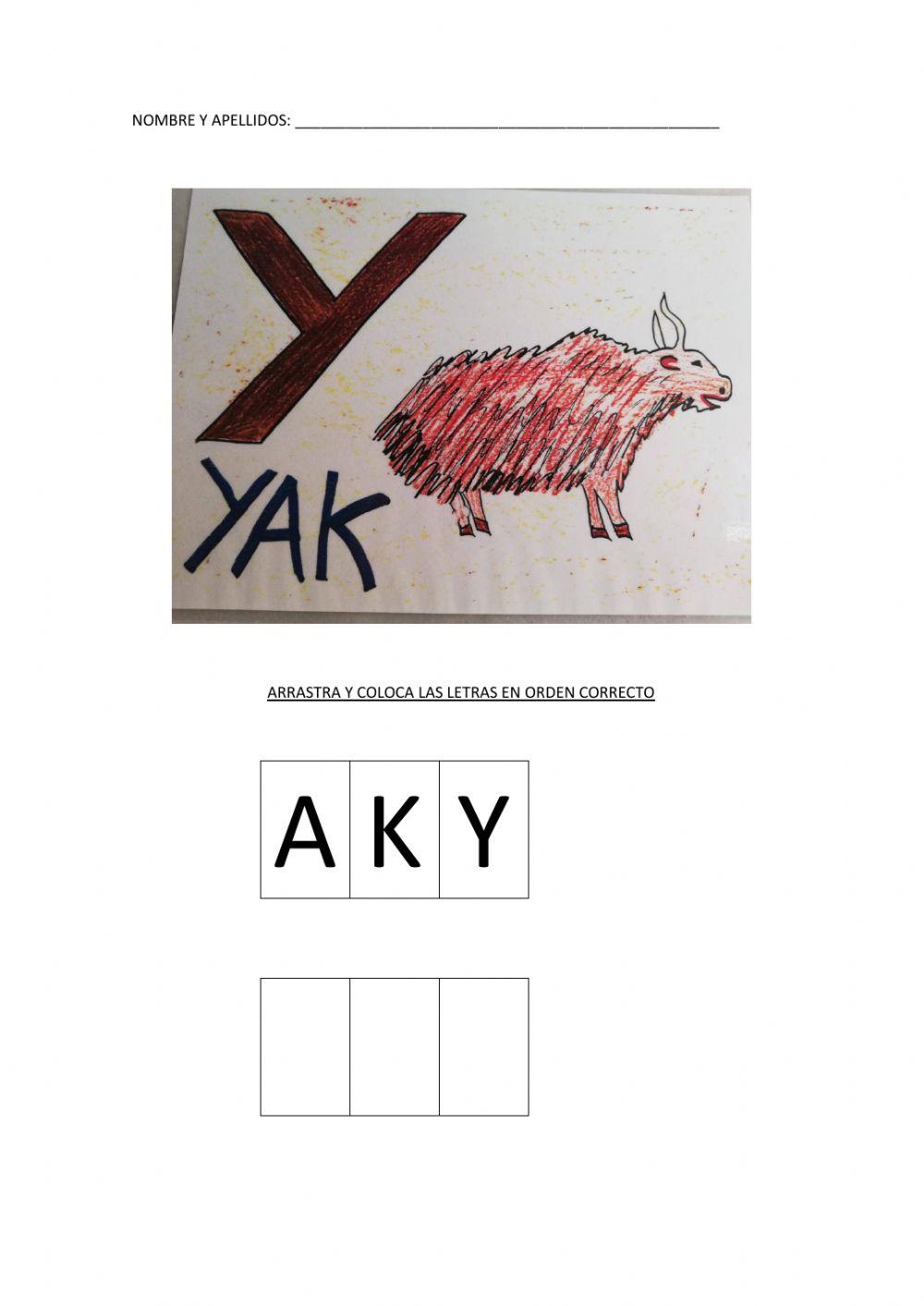Letras de yak