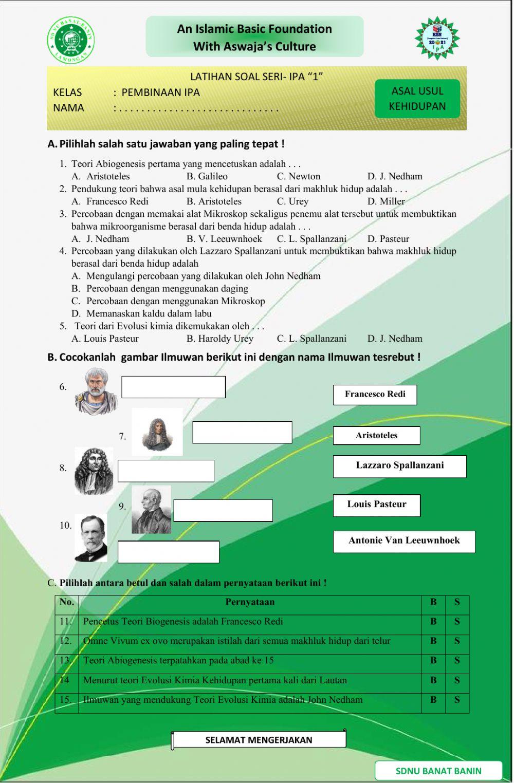 Teori asal usul kehidupan