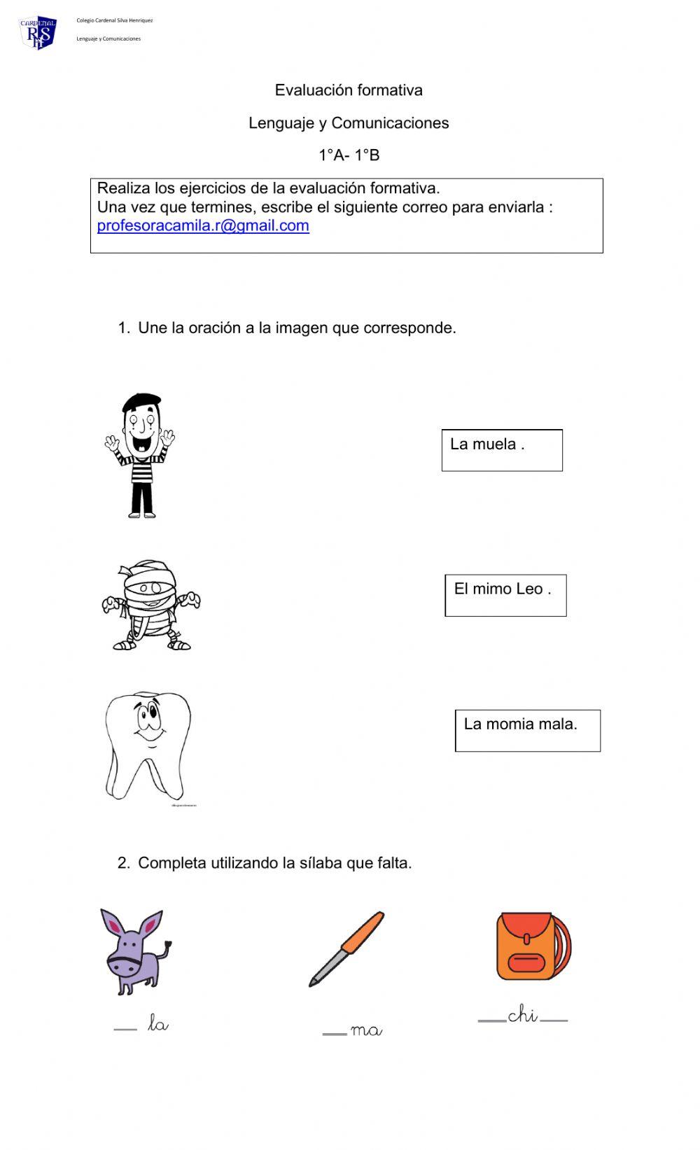 Evaluación formativa lenguaje