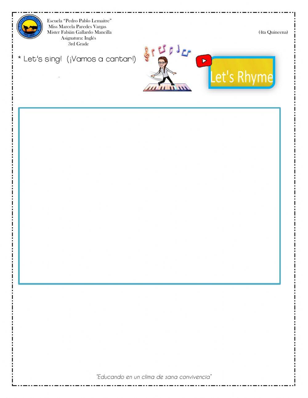 3rd Grade - Rhyming words