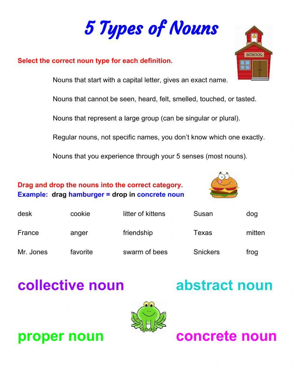 5 Types of Nouns (schoolhouse)