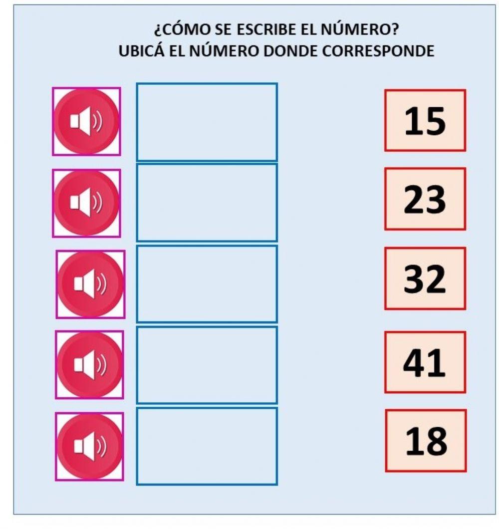 Reconocer el número escrito