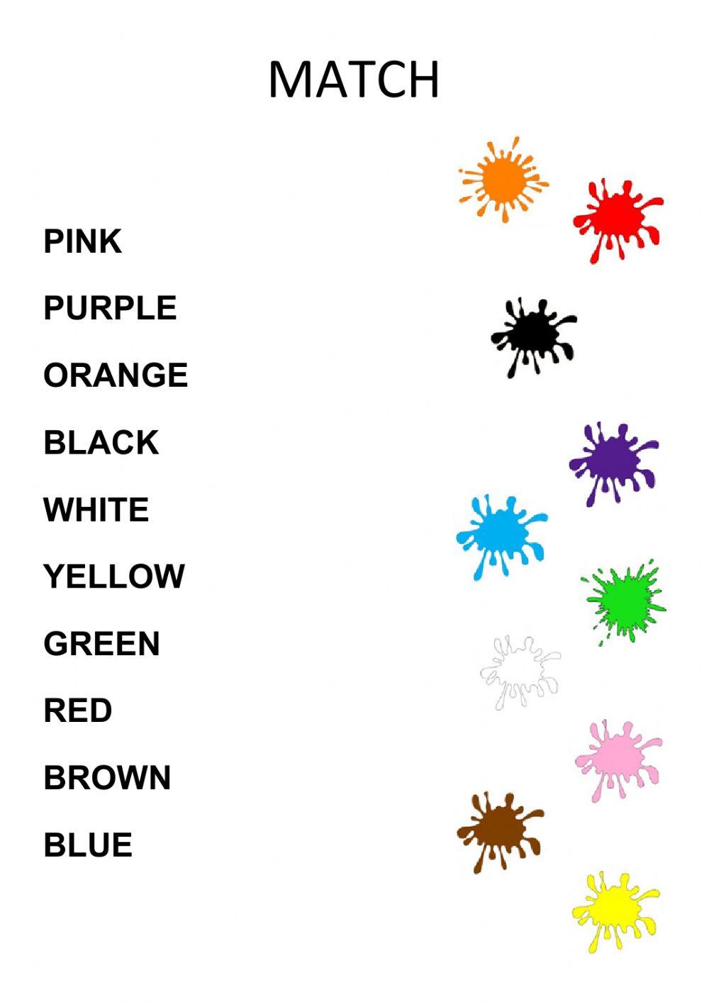 Colours online exercise for primaria | Live Worksheets