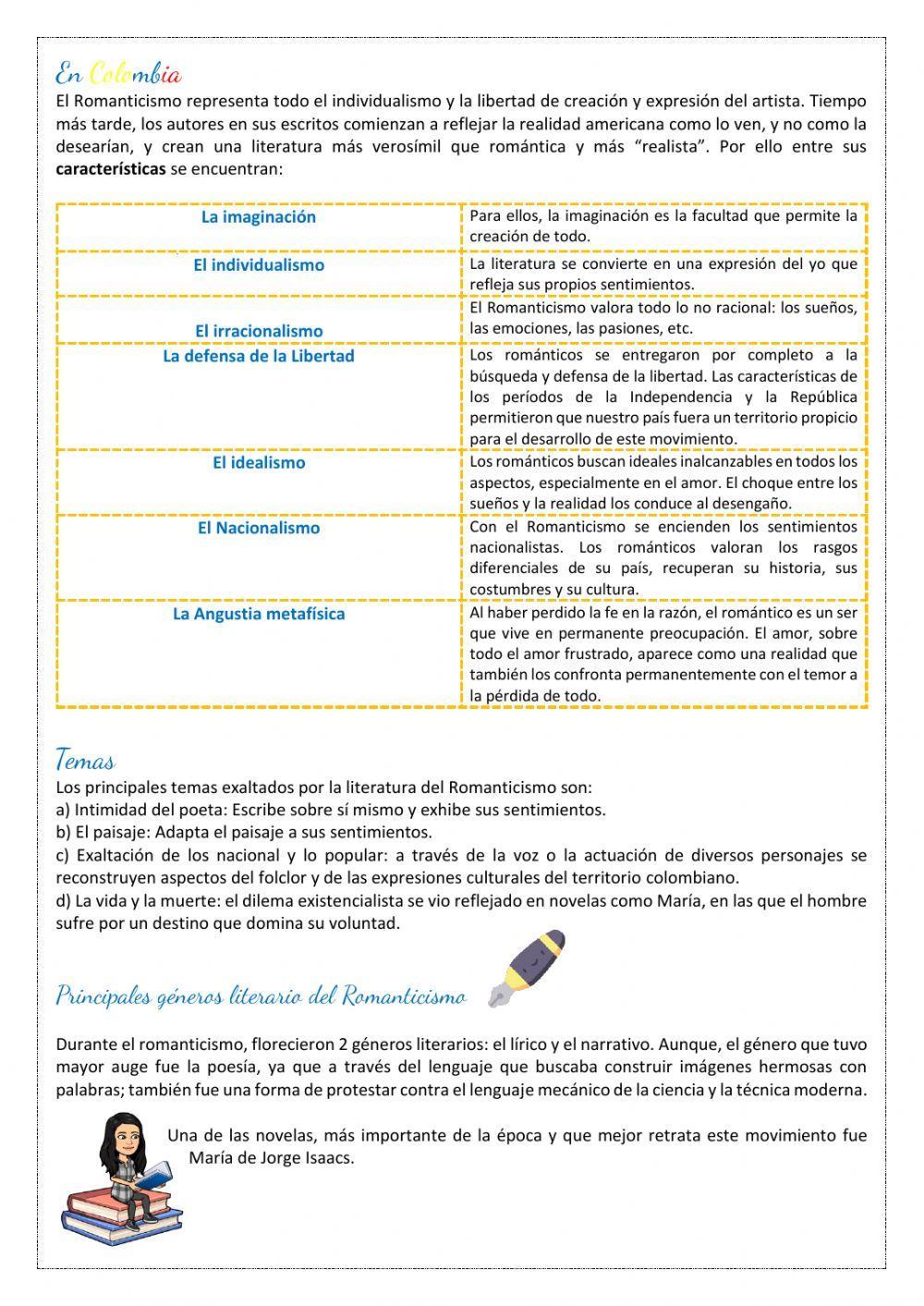 Literatura del romanticismo en Colombia
